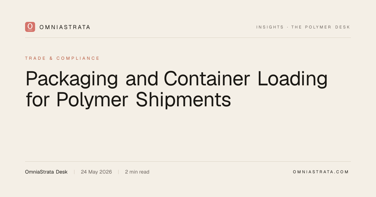 Packaging and Container Loading for Polymer Shipments | OmniaStrata ...